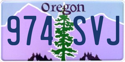 OR license plate 974SVJ