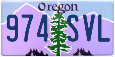 OR license plate 974SVL