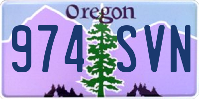 OR license plate 974SVN