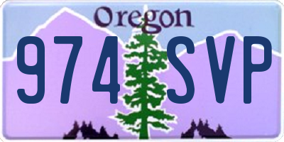 OR license plate 974SVP