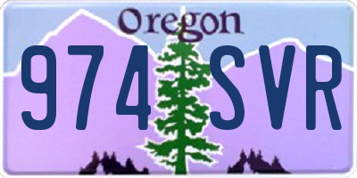 OR license plate 974SVR