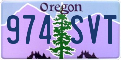 OR license plate 974SVT