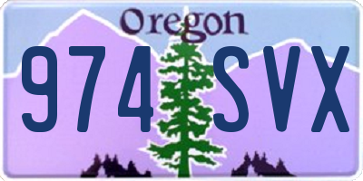 OR license plate 974SVX
