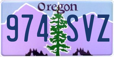 OR license plate 974SVZ