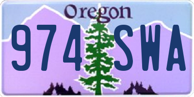 OR license plate 974SWA