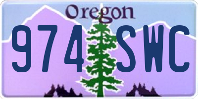 OR license plate 974SWC