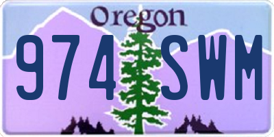OR license plate 974SWM