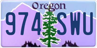 OR license plate 974SWU