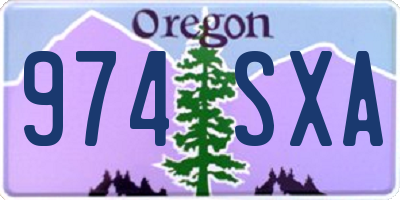 OR license plate 974SXA