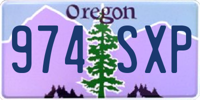 OR license plate 974SXP