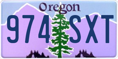 OR license plate 974SXT