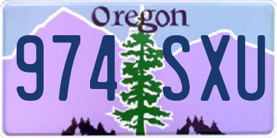 OR license plate 974SXU