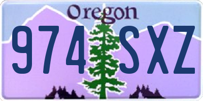 OR license plate 974SXZ