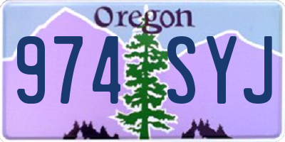 OR license plate 974SYJ