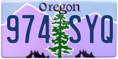 OR license plate 974SYQ