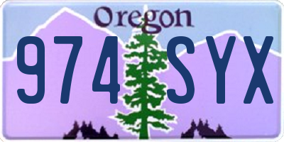 OR license plate 974SYX