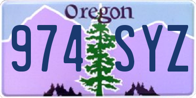 OR license plate 974SYZ