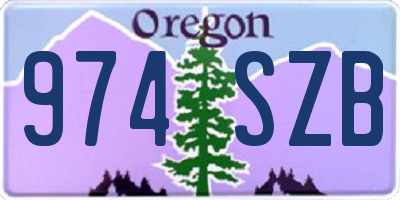 OR license plate 974SZB