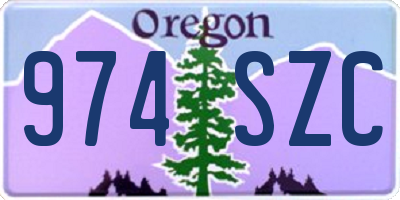 OR license plate 974SZC
