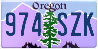 OR license plate 974SZK