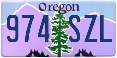 OR license plate 974SZL