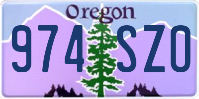 OR license plate 974SZO