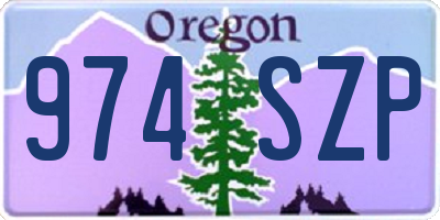 OR license plate 974SZP