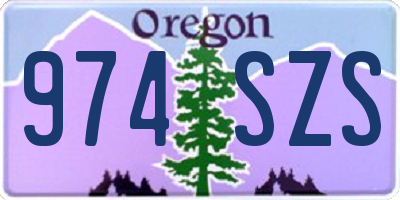 OR license plate 974SZS