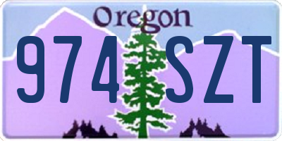 OR license plate 974SZT