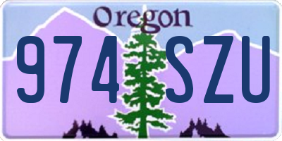 OR license plate 974SZU