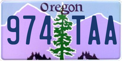 OR license plate 974TAA