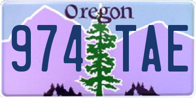 OR license plate 974TAE