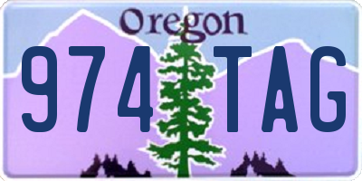 OR license plate 974TAG