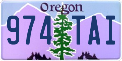 OR license plate 974TAI