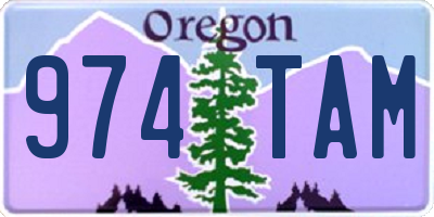 OR license plate 974TAM