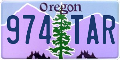 OR license plate 974TAR