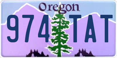 OR license plate 974TAT