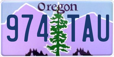 OR license plate 974TAU