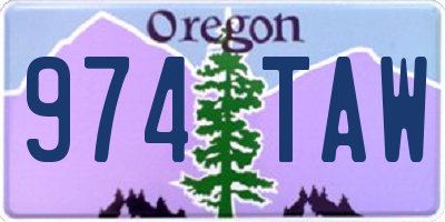 OR license plate 974TAW