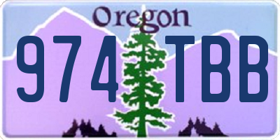 OR license plate 974TBB