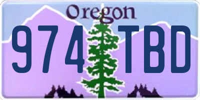 OR license plate 974TBD