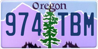 OR license plate 974TBM