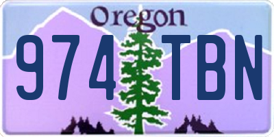 OR license plate 974TBN