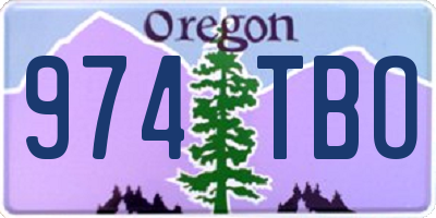 OR license plate 974TBO