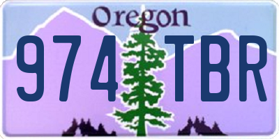 OR license plate 974TBR