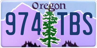 OR license plate 974TBS