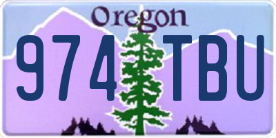 OR license plate 974TBU