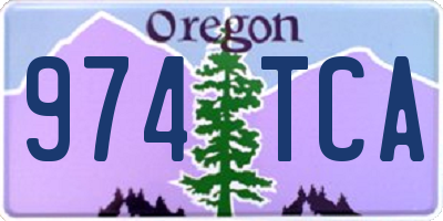 OR license plate 974TCA