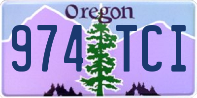 OR license plate 974TCI