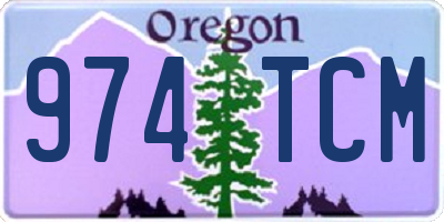 OR license plate 974TCM